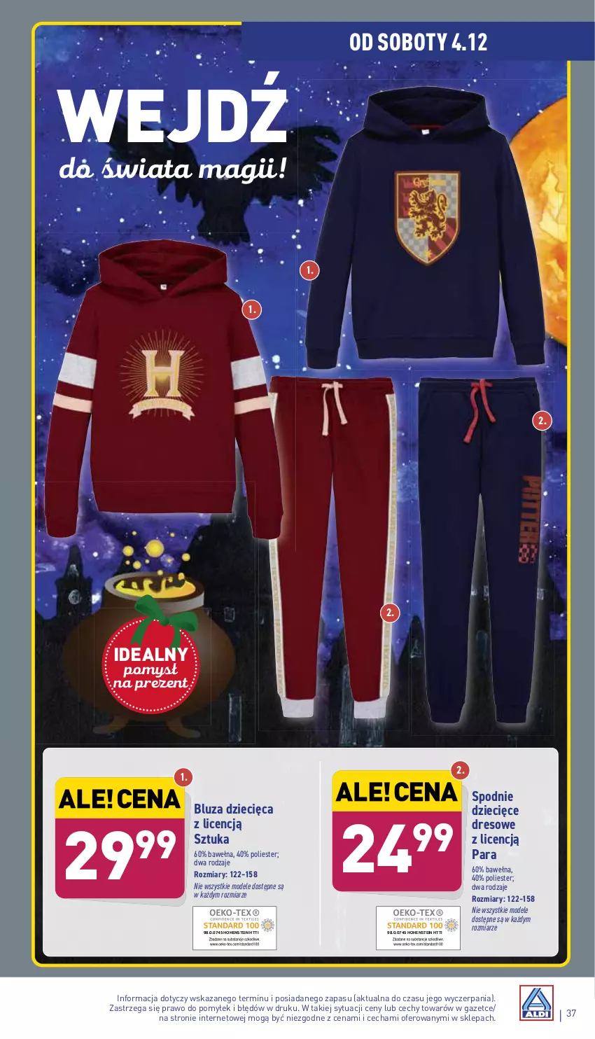 Gazetka promocyjna Aldi - ważna 29.11 do 04.12.2021 - strona 37 - produkty: Bluza, Dres, Dzieci, Spodnie, Wełna