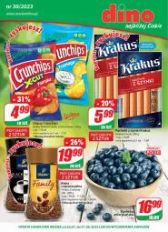 Gazetka promocyjna Dino - Gazetka 30 - Gazetka - ważna od 01.08 do 01.08.2023 - strona 1 - produkty: Tchibo, Krakus, Kawa rozpuszczalna, Borówka, Parówki, Parówki z szynki, Kawa