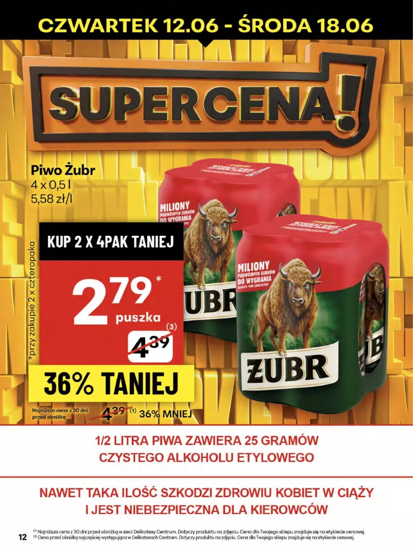 Gazetka promocyjna Delikatesy Centrum - Franczyza DC24 Czwartek - ważna 12.06 do 18.06.2025 - strona 12 - produkty: Gra, Lion, Piec, Piwa, Rum