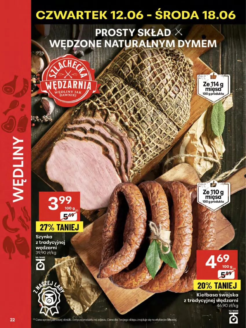 Gazetka promocyjna Delikatesy Centrum - Franczyza DC24 Czwartek - ważna 12.06 do 18.06.2025 - strona 22 - produkty: Kiełbasa