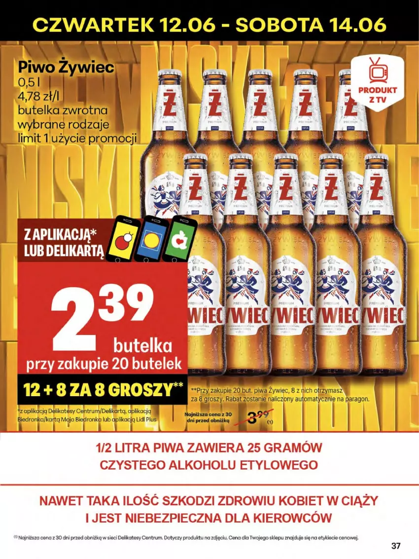 Gazetka promocyjna Delikatesy Centrum - Franczyza DC24 Czwartek - ważna 12.06 do 18.06.2025 - strona 37 - produkty: Piwa, Rum