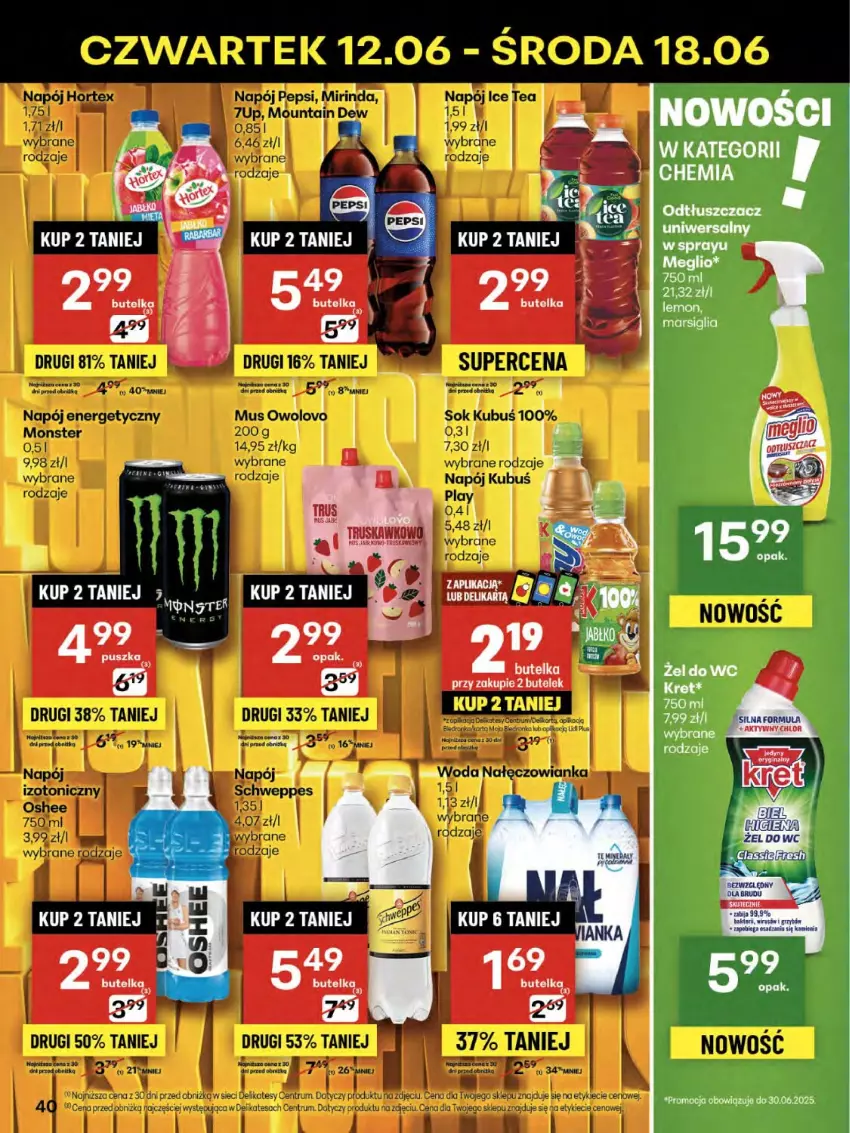 Gazetka promocyjna Delikatesy Centrum - Franczyza DC24 Czwartek - ważna 12.06 do 18.06.2025 - strona 40 - produkty: Mars, Odtłuszczacz