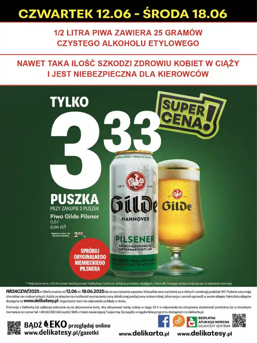 Gazetka promocyjna Delikatesy Centrum - Franczyza DC24 Czwartek - ważna 12.06 do 18.06.2025 - strona 46 - produkty: Gra, Piec, Piwa, Piwo, Rum