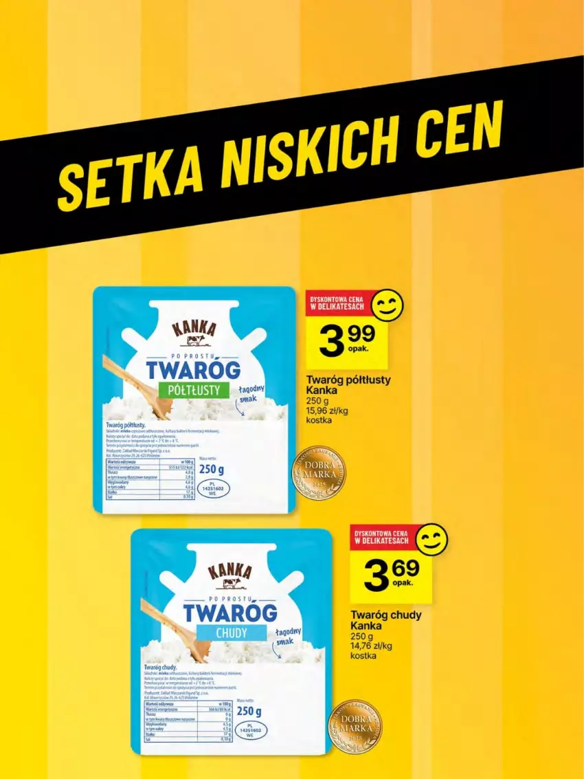 Gazetka promocyjna Delikatesy Centrum - Franczyza DC24 Czwartek - ważna 12.06 do 18.06.2025 - strona 52 - produkty: Twaróg, Twaróg chudy, Twaróg półtłusty