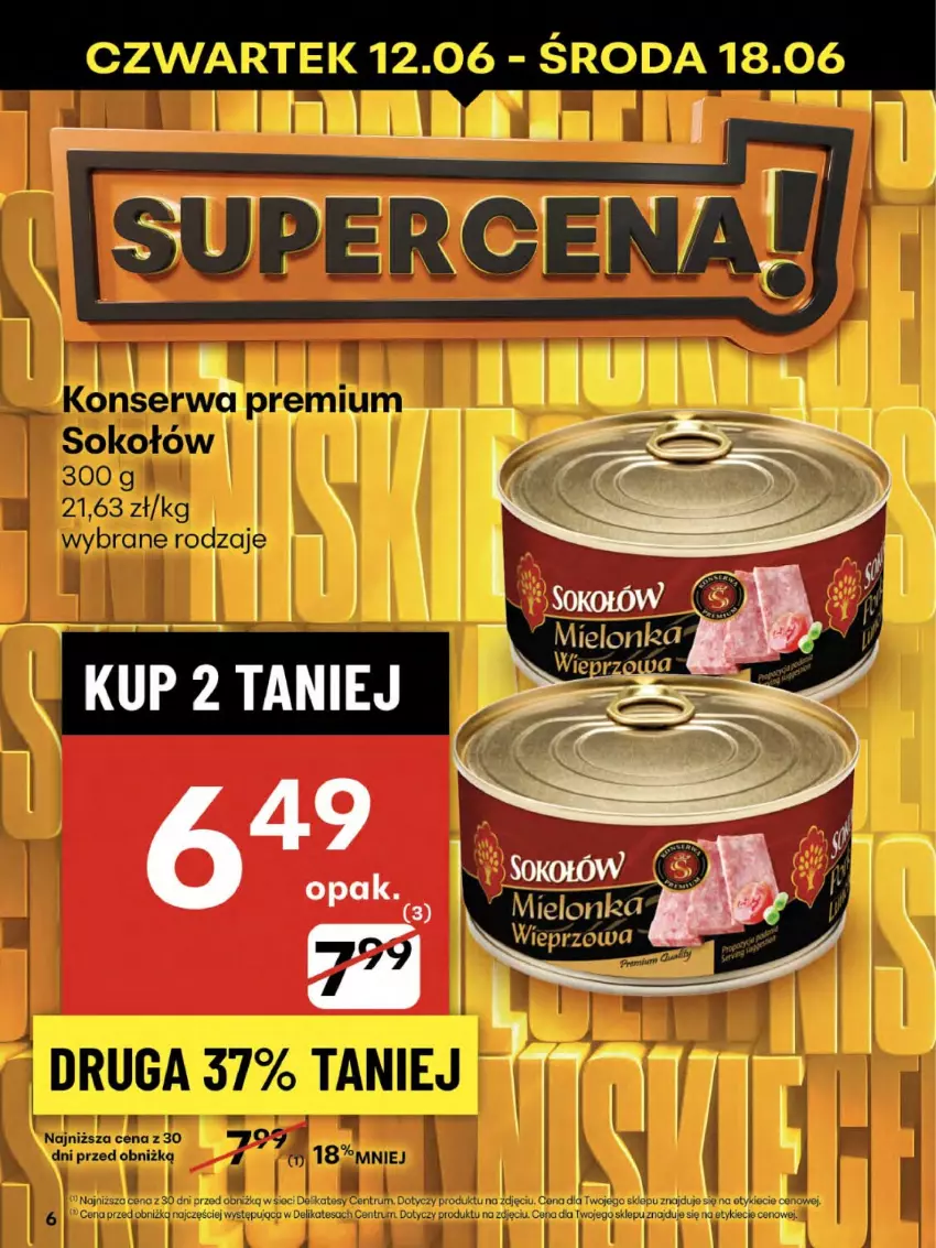 Gazetka promocyjna Delikatesy Centrum - Franczyza DC24 Czwartek - ważna 12.06 do 18.06.2025 - strona 6 - produkty: Rum, Sok, Sokołów