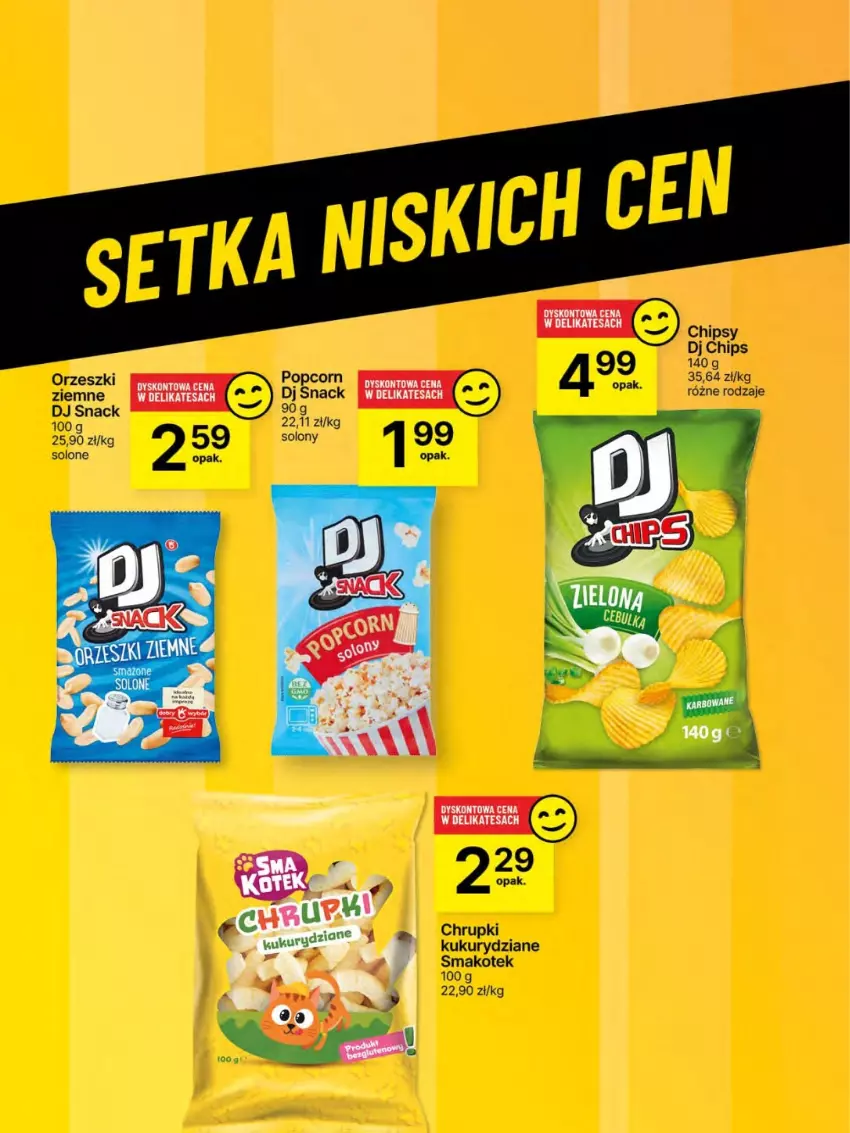 Gazetka promocyjna Delikatesy Centrum - Franczyza DC24 Czwartek - ważna 12.06 do 18.06.2025 - strona 62 - produkty: Chipsy, Chrupki, Kotek, Orzeszki, Popcorn, Smakotek