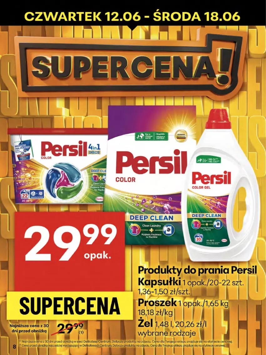 Gazetka promocyjna Delikatesy Centrum - Franczyza DC24 Czwartek - ważna 12.06 do 18.06.2025 - strona 8 - produkty: Fa, Persil, Rum