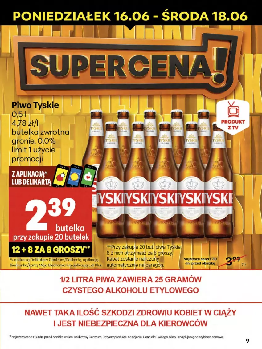 Gazetka promocyjna Delikatesy Centrum - Franczyza DC24 Czwartek - ważna 12.06 do 18.06.2025 - strona 9 - produkty: Piwa, Piwo, Rum, Tyskie