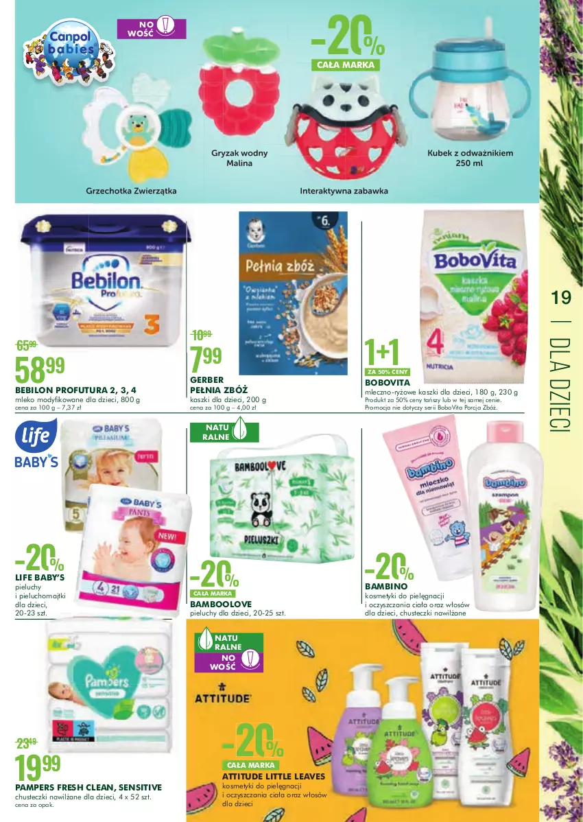 Gazetka promocyjna Super Pharm - Gazetka - ważna 12.08 do 26.08.2021 - strona 19 - produkty: BoboVita, Chusteczki, Dzieci, Gerber, Kosmetyki do pielęgnacji, Majtki, Mleko, Pampers, Pieluchomajtki, Pieluchy, Por, Ryż, Ser