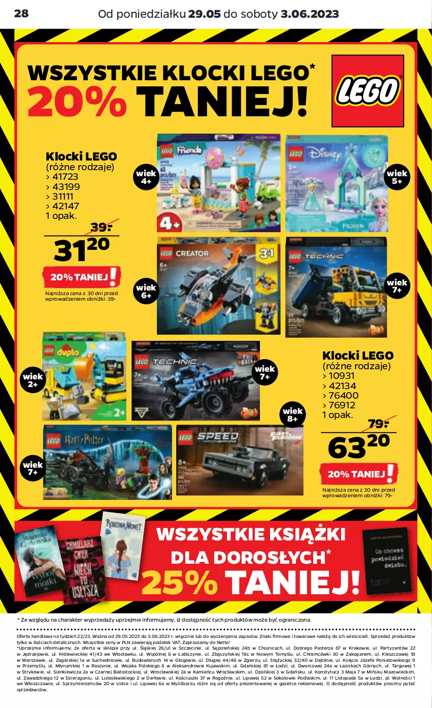 Gazetka promocyjna Netto - Akcesoria i dodatki - ważna 29.05 do 03.06.2023 - strona 3 - produkty: Fa, Gra, Klocki, Kujawski, LEGO, Podlaski, Sok, Stock, Top