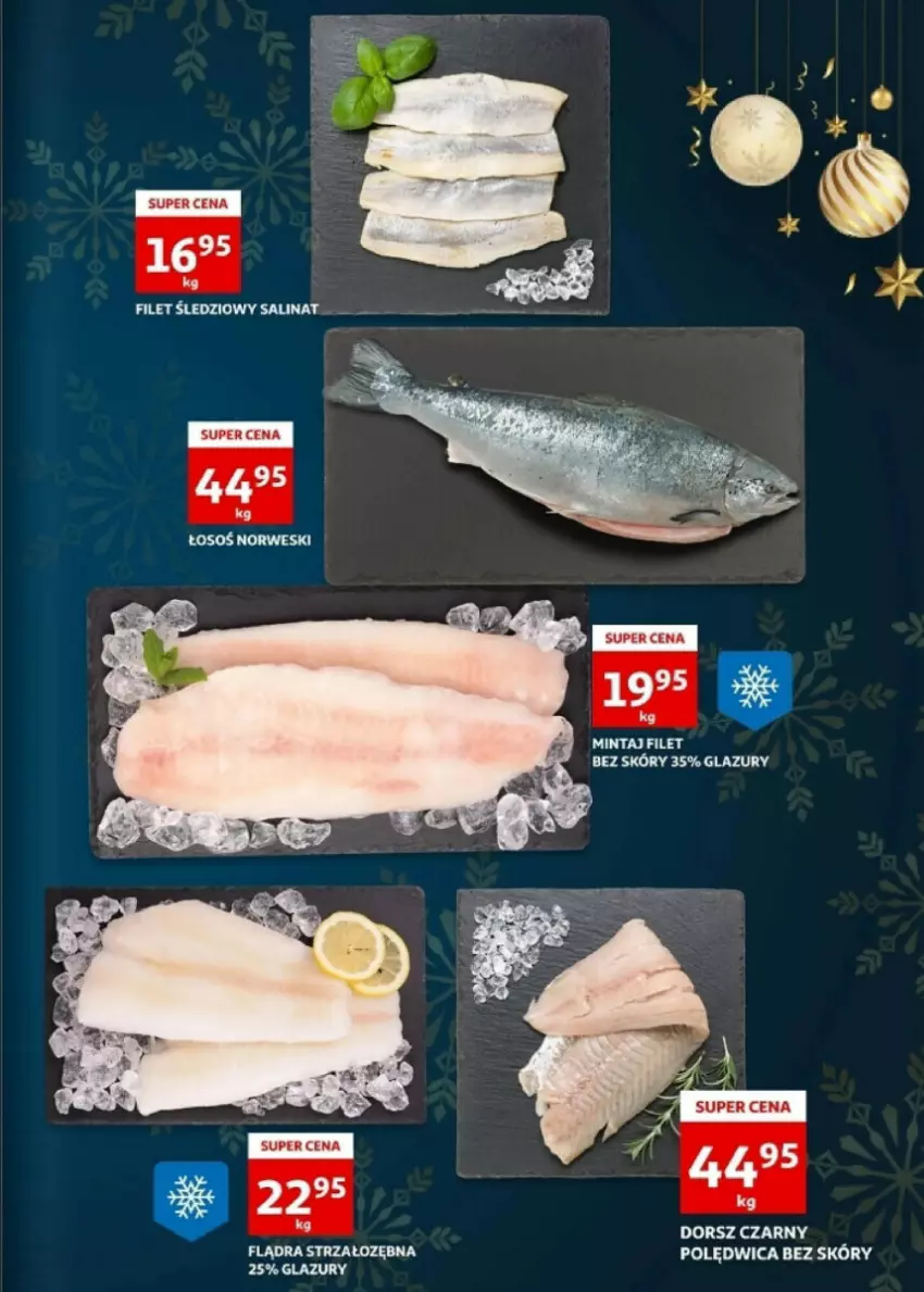 Gazetka promocyjna Auchan - ważna 20.12 do 23.12.2023 - strona 15 - produkty: Dorsz, Fa, Lazur, Mintaj, Polędwica, Por