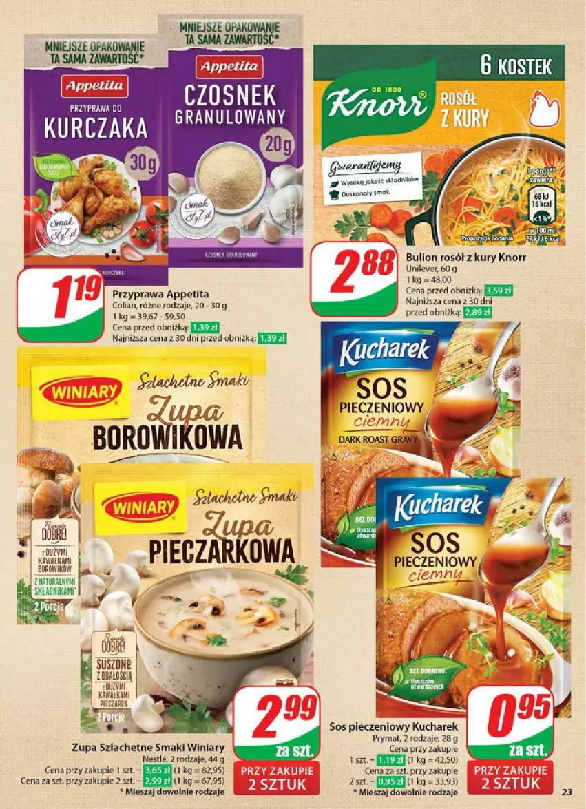 Gazetka promocyjna Dino - ważna 12.02 do 18.02.2025 - strona 16 - produkty: Bulion, Kawa, Knorr, Kucharek, Kurczak, Lion, Piec, Prymat, Rosół, Sok, Sos, Stek, Wiko, Winiary, Zupa