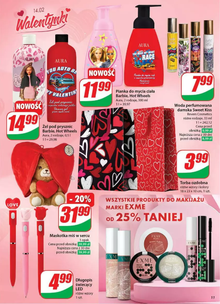 Gazetka promocyjna Dino - ważna 12.02 do 18.02.2025 - strona 3 - produkty: Barbie, Długopis, Hot Wheels, Perfum, Ser, Torba, Woda, Woda perfumowana