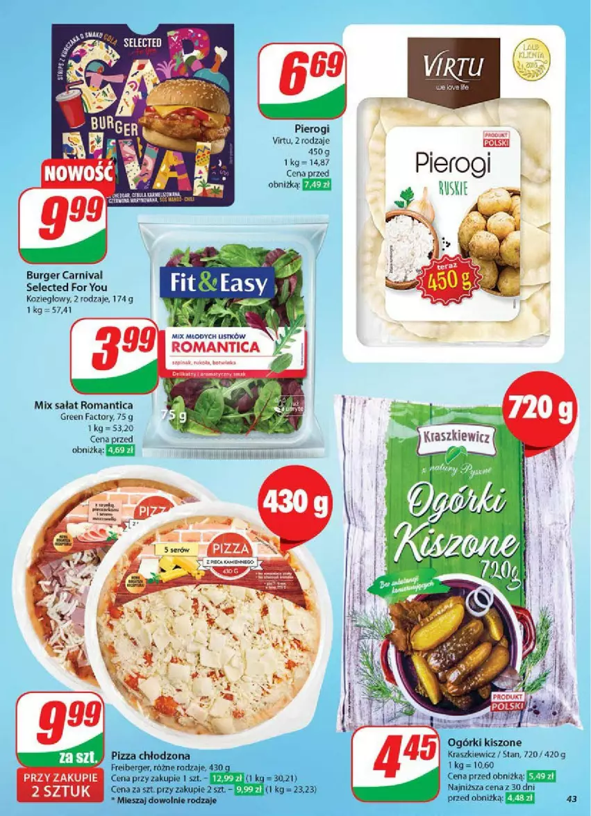 Gazetka promocyjna Dino - ważna 12.02 do 18.02.2025 - strona 38 - produkty: Burger, Fa, Pierogi, Pizza, Sałat, Virtu