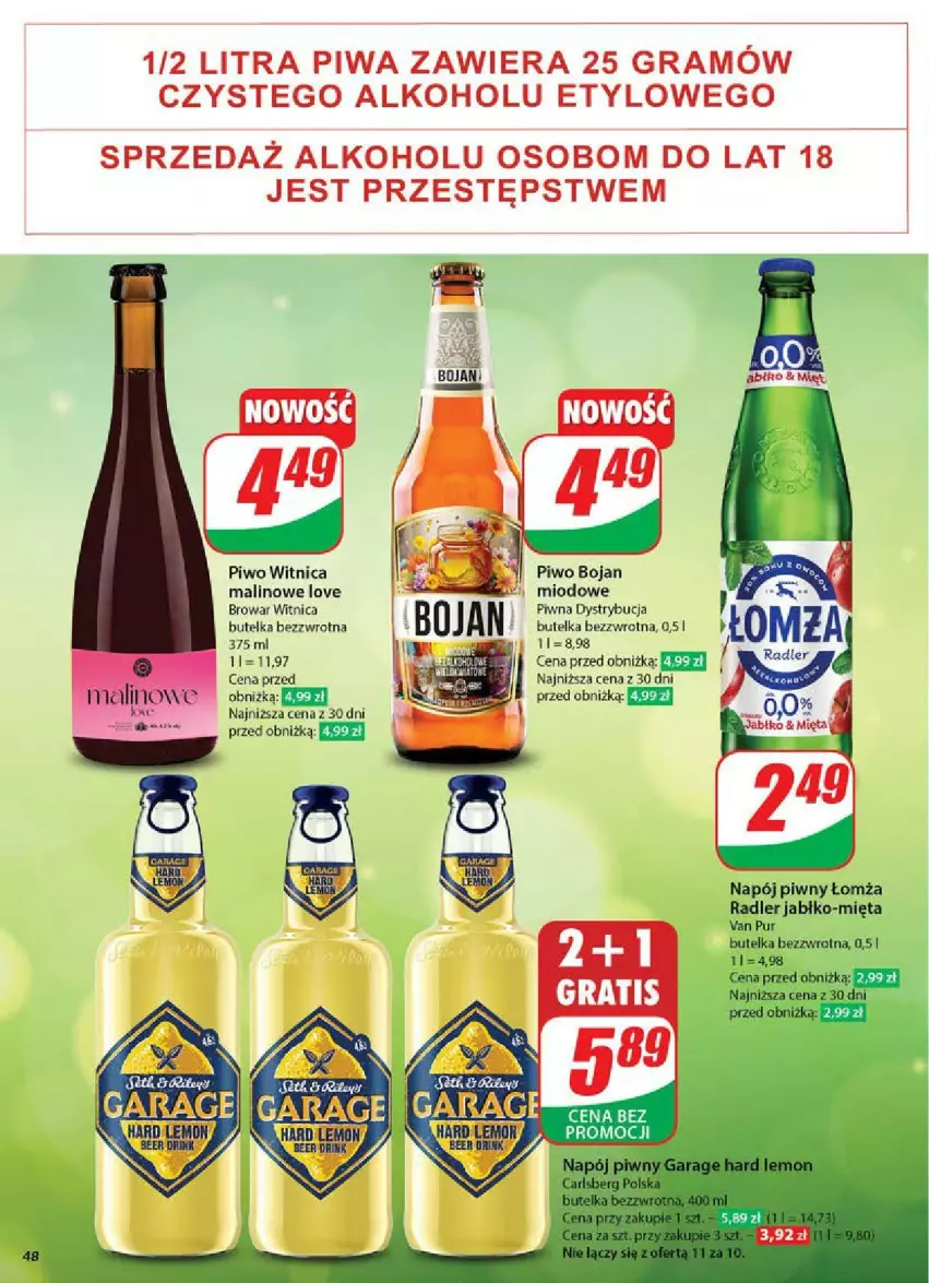 Gazetka promocyjna Dino - ważna 12.02 do 18.02.2025 - strona 43 - produkty: Gra, Mięta, Napój, Piwa, Piwo, Pur, Radler