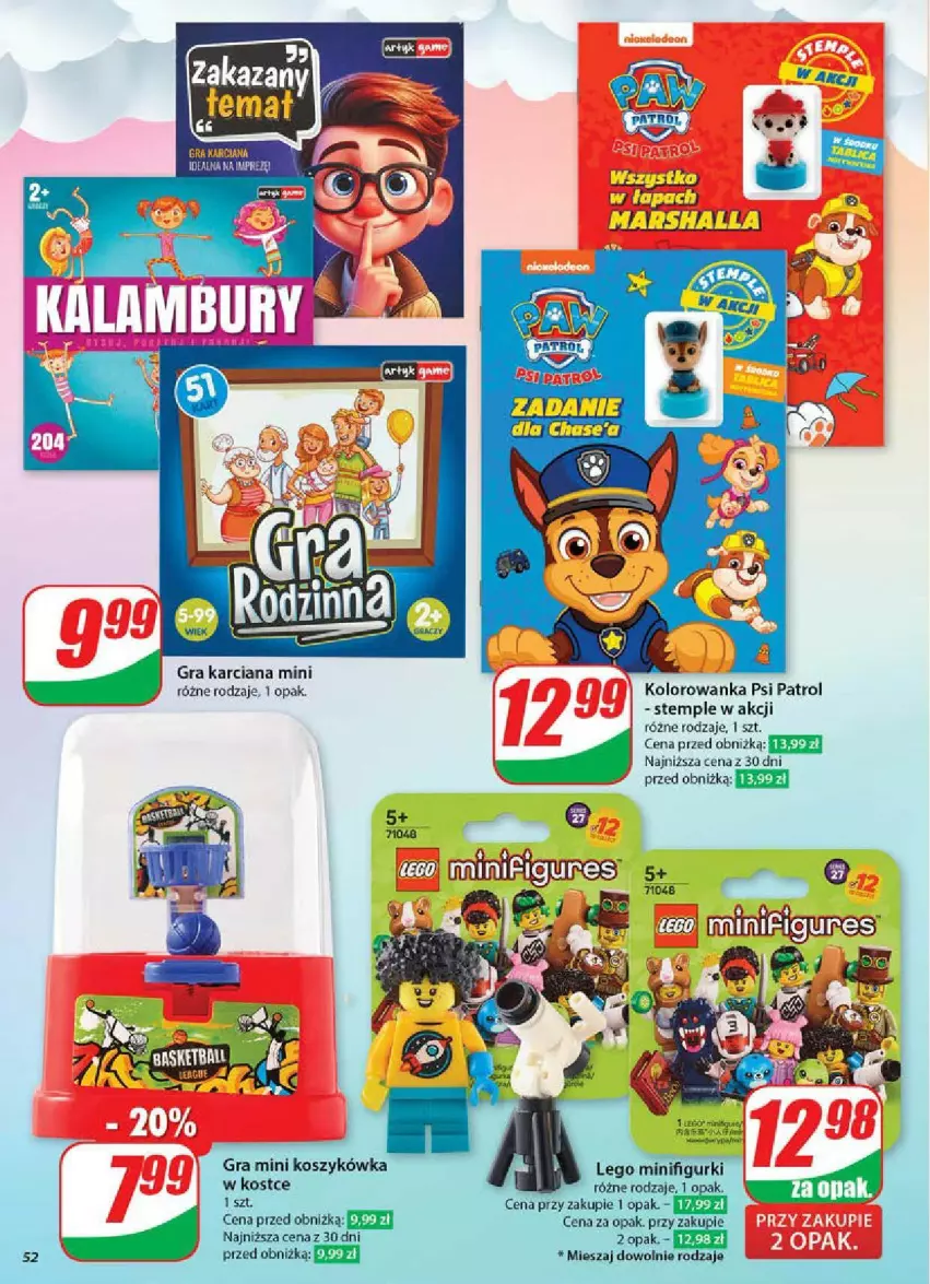 Gazetka promocyjna Dino - ważna 12.02 do 18.02.2025 - strona 48 - produkty: Fa, Gra, Kolorowanka, Kosz, LEGO, Psi Patrol