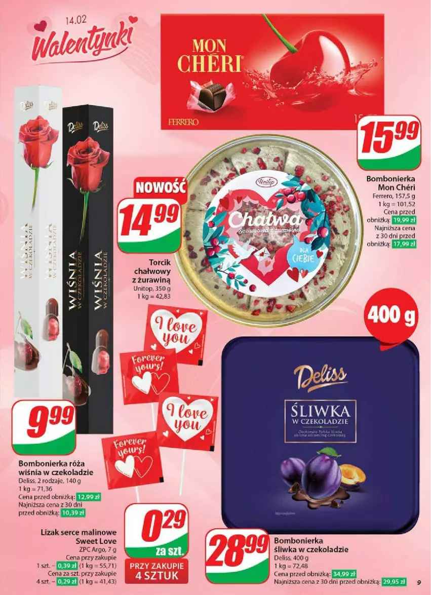 Gazetka promocyjna Dino - ważna 12.02 do 18.02.2025 - strona 63 - produkty: Deliss, Ferrero, Róża, Ser, Top