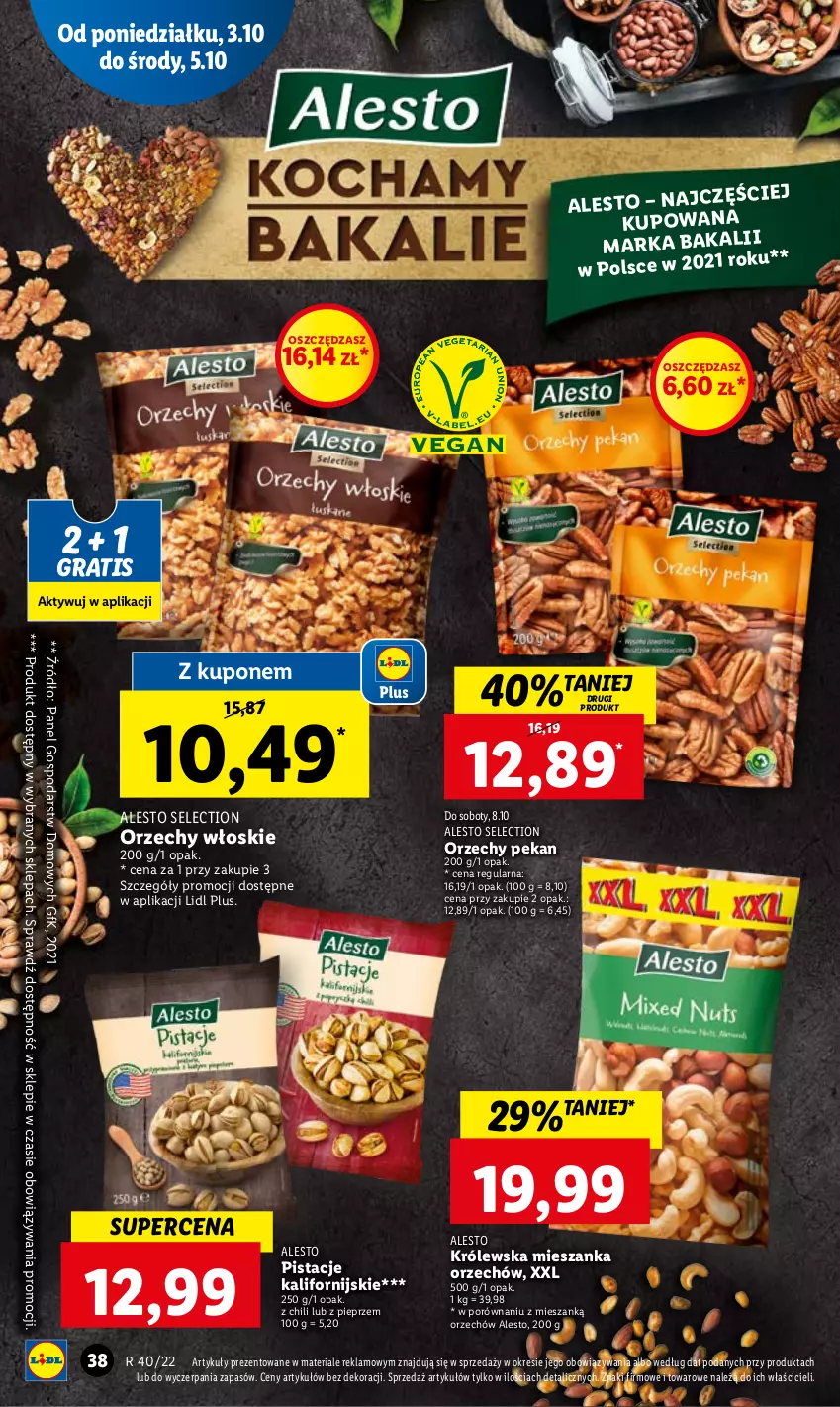 Gazetka promocyjna Lidl - GAZETKA - ważna 03.10 do 05.10.2022 - strona 42 - produkty: Gra, Orzechy włoskie, Pieprz, Pistacje, Por