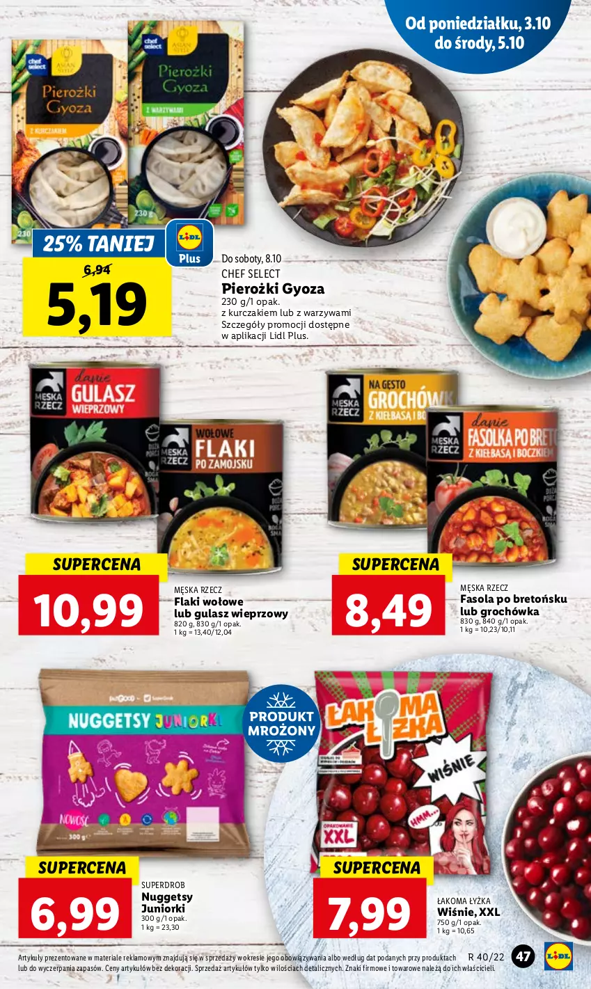 Gazetka promocyjna Lidl - GAZETKA - ważna 03.10 do 05.10.2022 - strona 51 - produkty: Fa, Fasola, Flaki, Flaki wołowe, Groch, Kurczak, Warzywa