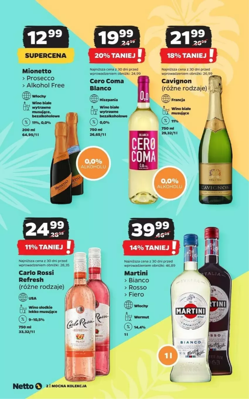 Gazetka promocyjna Netto - ważna 27.05 do 30.06.2024 - strona 12 - produkty: Carlo Rossi, Martini, Mionetto, Mus, Prosecco, Wino