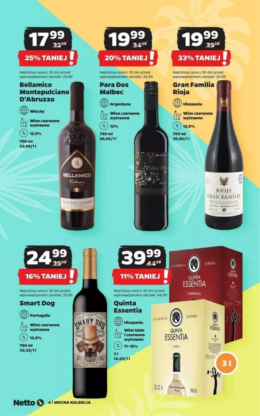 Gazetka promocyjna Netto - ważna 27.05 do 30.06.2024 - strona 15 - produkty: Bell, Bella, Fa, Gra, Monte, Rioja, Wino, Wino białe, Wino czerwone