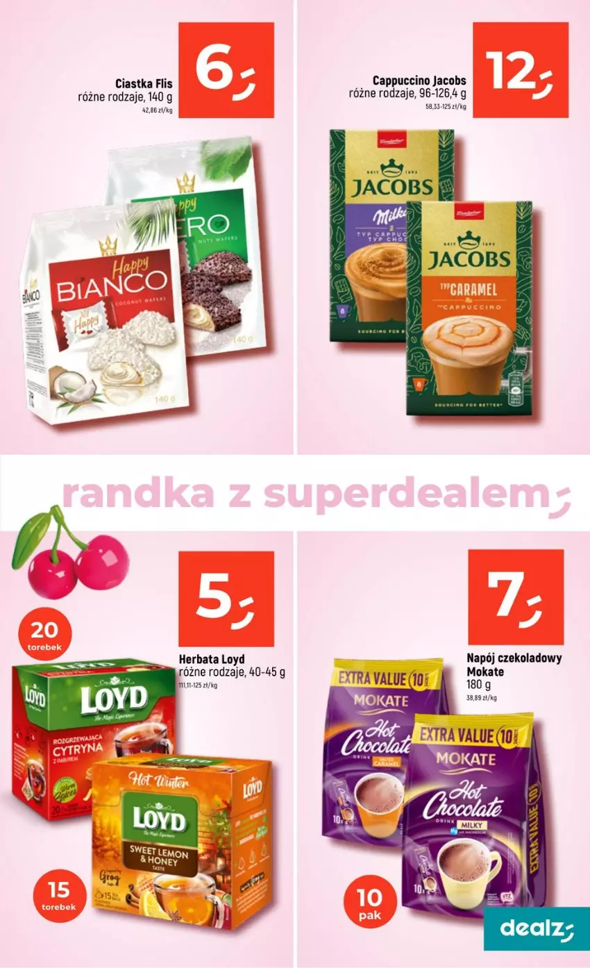Gazetka promocyjna Dealz - NOWA GAZETKA - ważna 05.02 do 11.02.2026 - strona 15 - produkty: Cappuccino, Ciastka, Herbata, Jacobs, Loyd, Napój