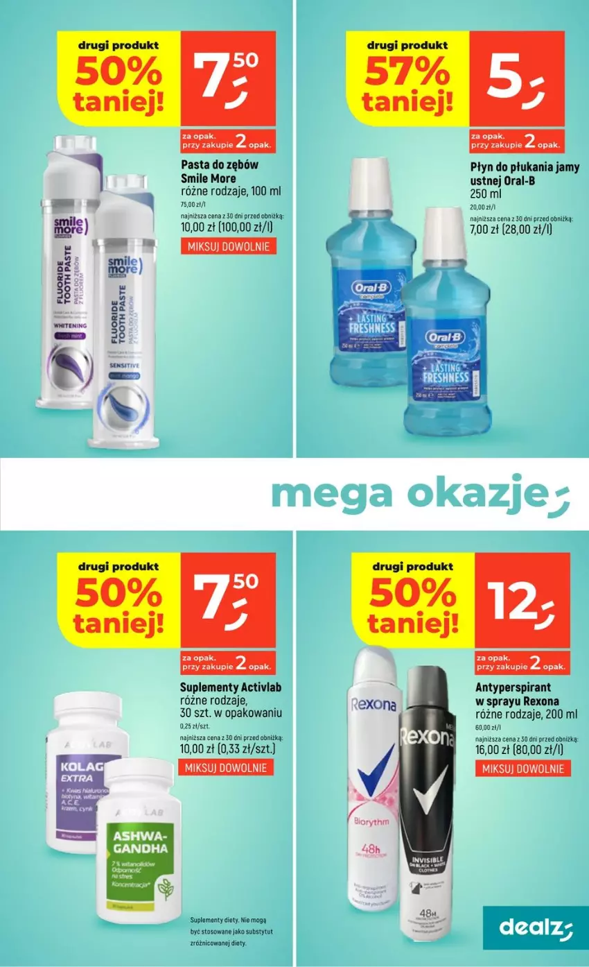 Gazetka promocyjna Dealz - NOWA GAZETKA - ważna 05.02 do 11.02.2026 - strona 33 - produkty: Antyperspirant, Pasta do zębów, Płyn do płukania, Rexona
