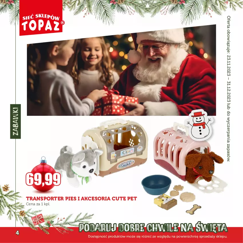 Gazetka promocyjna Topaz - Gazetka - ważna 30.11 do 31.12.2023 - strona 4 - produkty: Por, Sport, Tran