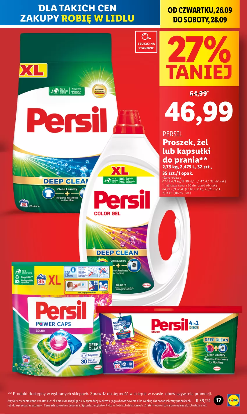 Gazetka promocyjna Lidl - GAZETKA - ważna 26.09 do 28.09.2024 - strona 19 - produkty: Kapsułki do prania, Persil