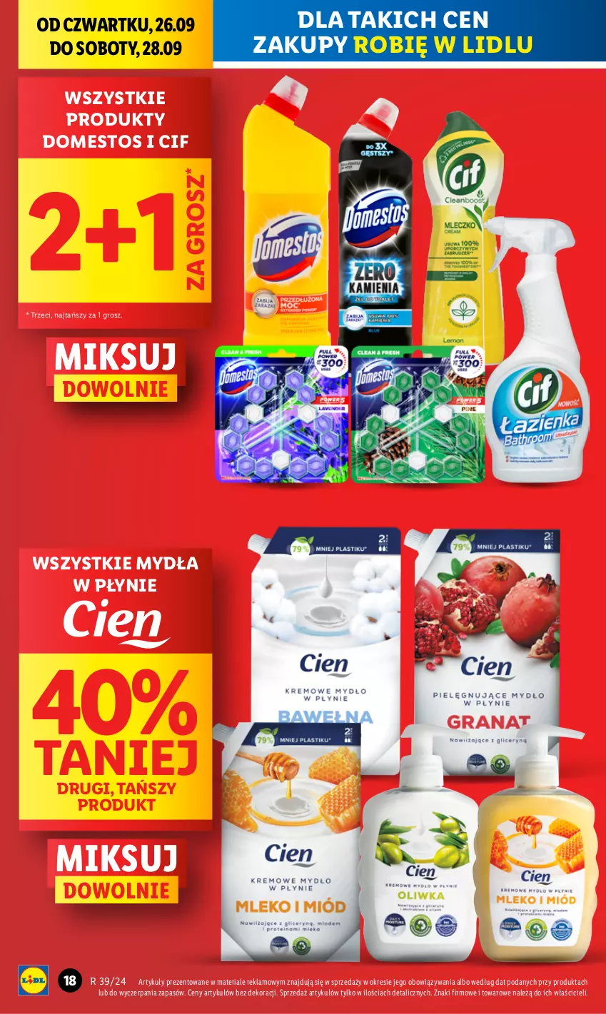 Gazetka promocyjna Lidl - GAZETKA - ważna 26.09 do 28.09.2024 - strona 20 - produkty: Cif, Domestos