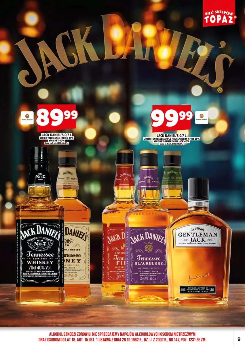 Gazetka promocyjna Topaz - Gazetka - ważna 16.10 do 31.10.2026 - strona 11 - produkty: Gin, Jack Daniel's, Lack, Likier, Top, Whiskey