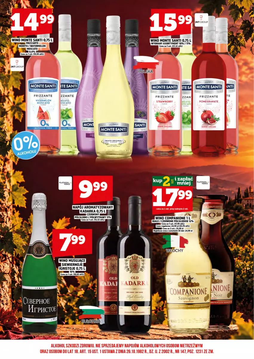 Gazetka promocyjna Topaz - Gazetka - ważna 16.10 do 31.10.2026 - strona 14 - produkty: Gin, Gra, Granat, Melon, Monte, Monte Santi, Wino