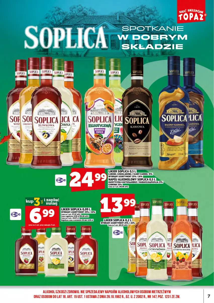 Gazetka promocyjna Topaz - Gazetka - ważna 16.10 do 31.10.2026 - strona 9 - produkty: Arbuz, Kaktus, Likier, Napój, Papaja, Soplica
