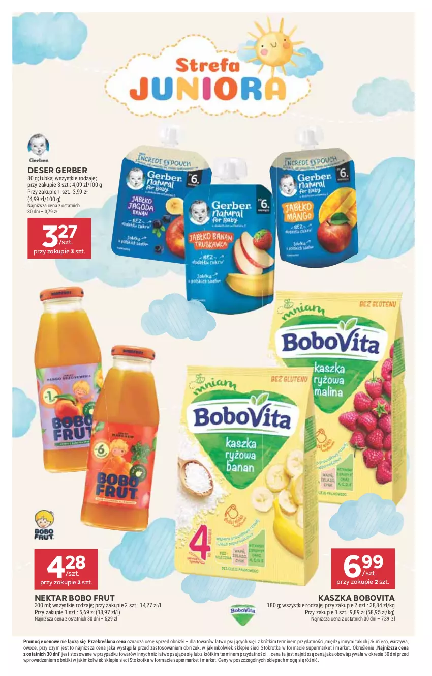 Gazetka promocyjna Stokrotka - Supermarket - ważna 10.07 do 16.07.2025 - strona 16 - produkty: BoboVita, Deser, Gerber, Mięso, Nektar, Owoce, Ser, Warzywa