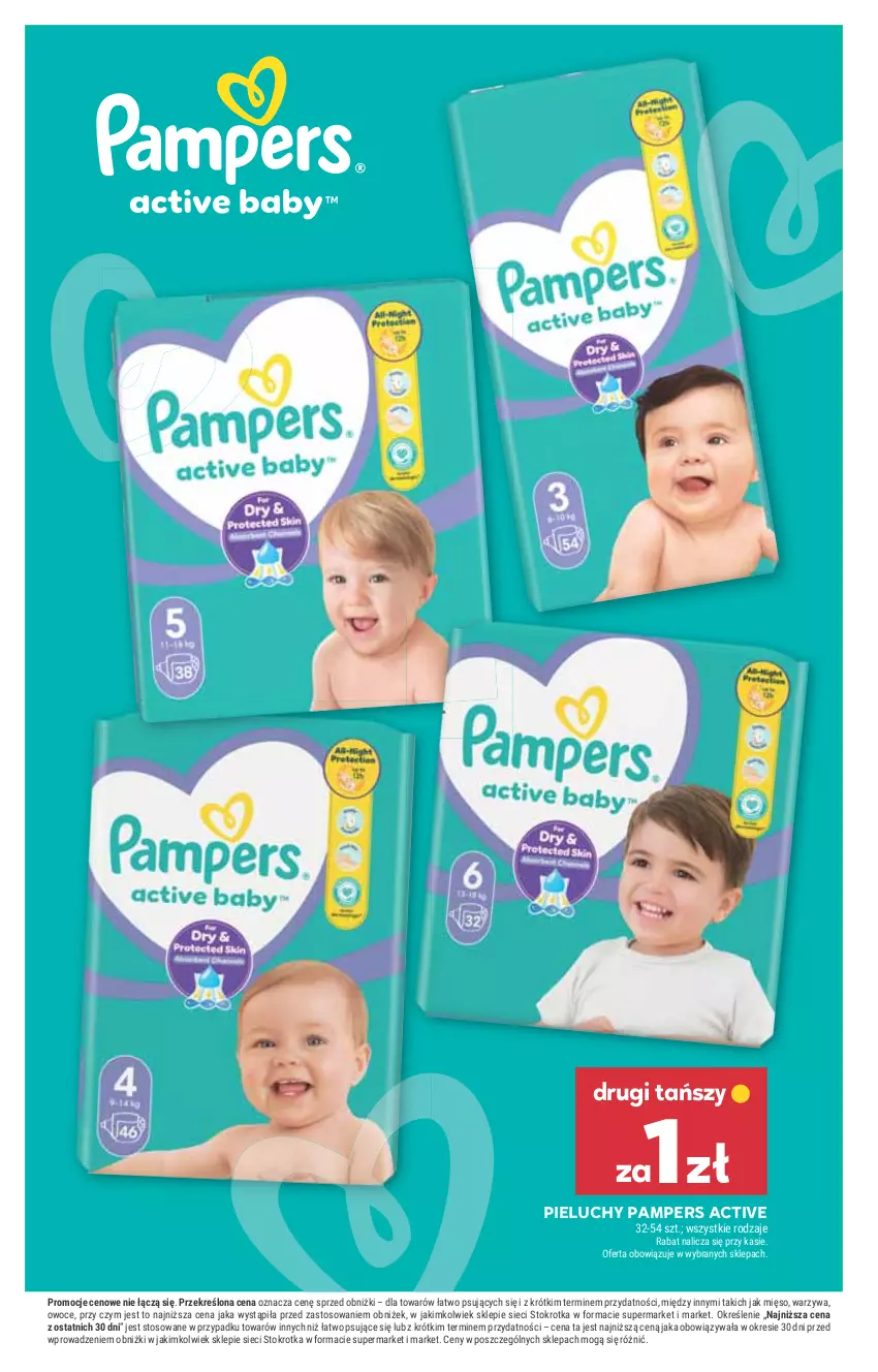 Gazetka promocyjna Stokrotka - Supermarket - ważna 10.07 do 16.07.2025 - strona 18 - produkty: Mięso, Owoce, Pampers, Pieluchy, Warzywa