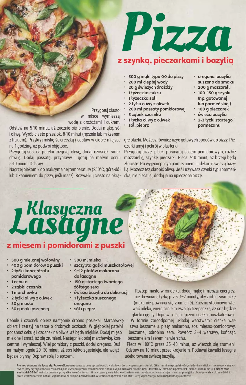 Gazetka promocyjna Stokrotka - Supermarket - ważna 10.07 do 16.07.2025 - strona 23 - produkty: Bazyl, Bazylia, Cebula, Czosnek, Kawa, Lack, Lasagne, Mąka, Makaron, Marchewka, Masło, Mięso, Mikser, Mleko, Mus, Nuty, Owoce, Parmezan, Piec, Pieczarka, Piekarnik, Pieprz, Pizza, Plasterki, Pomidory, Por, Przyprawy, Rondel, Rum, Ser, Sól, Sos, Top, Warzywa