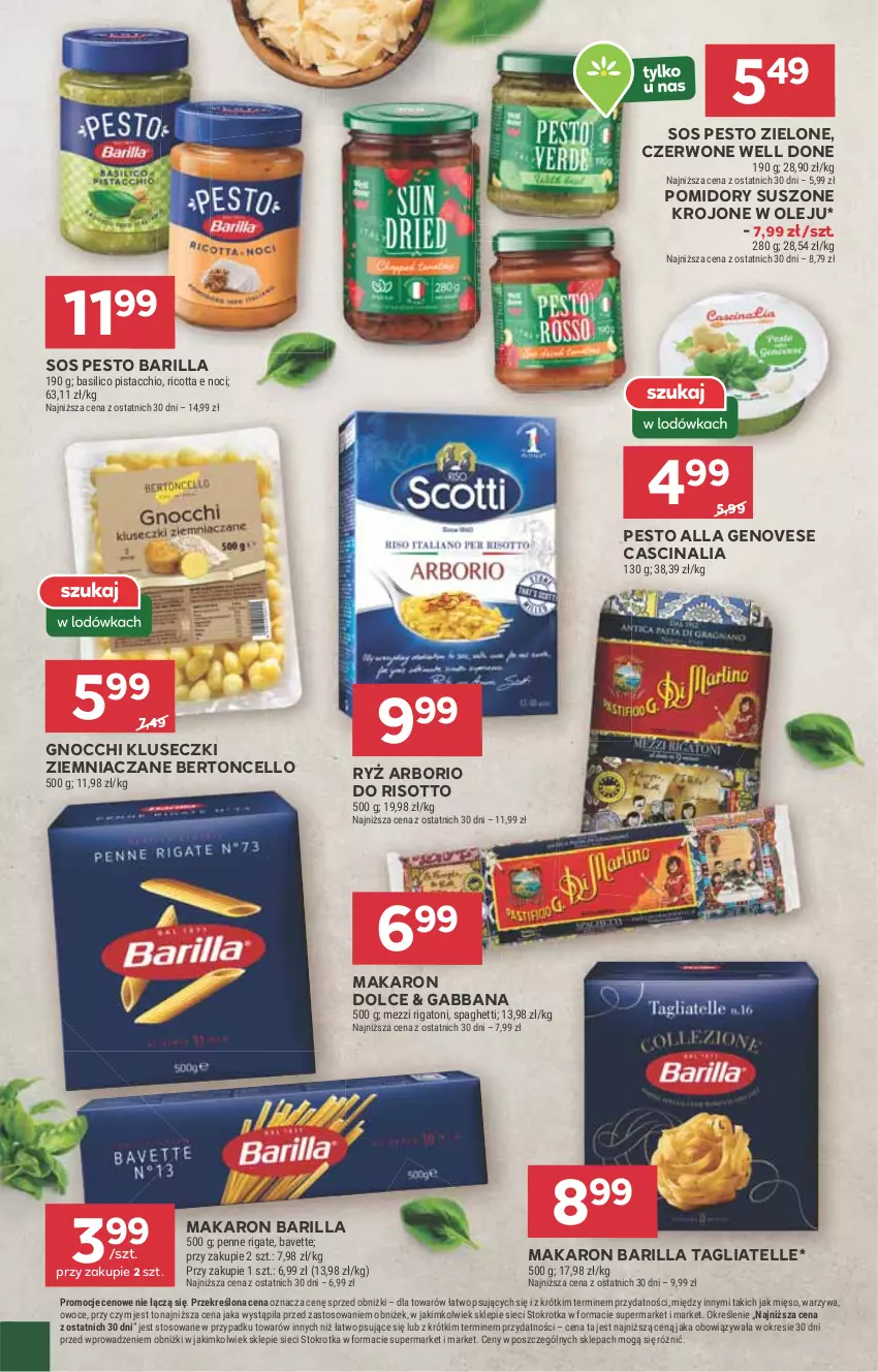 Gazetka promocyjna Stokrotka - Supermarket - ważna 10.07 do 16.07.2025 - strona 25 - produkty: Barilla, Gnocchi, Makaron, Mięso, Olej, Owoce, Penne, Pesto, Pomidory, Ricotta, Ryż, Sos, Spaghetti, Tagliatelle, Warzywa