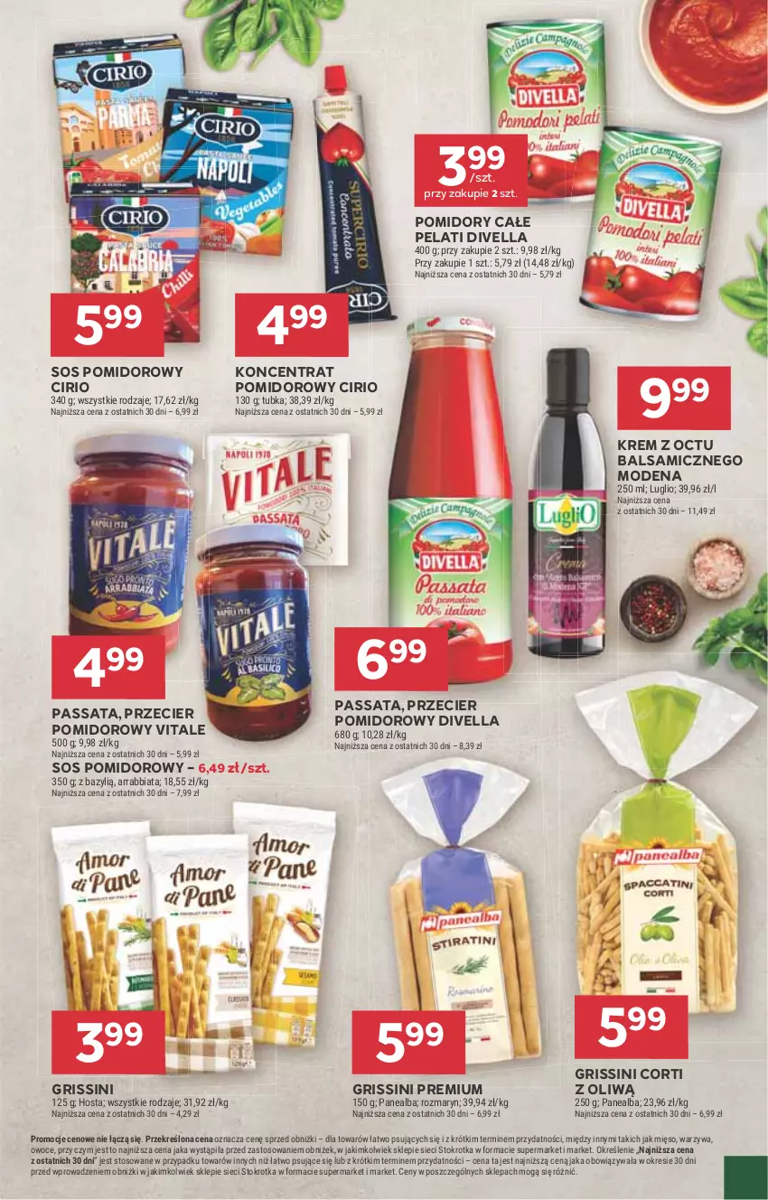 Gazetka promocyjna Stokrotka - Supermarket - ważna 10.07 do 16.07.2025 - strona 26 - produkty: Bazyl, Grissini, Koncentrat pomidorowy, Mięso, Owoce, Pomidory, Sos, Sos pomidorowy, Warzywa