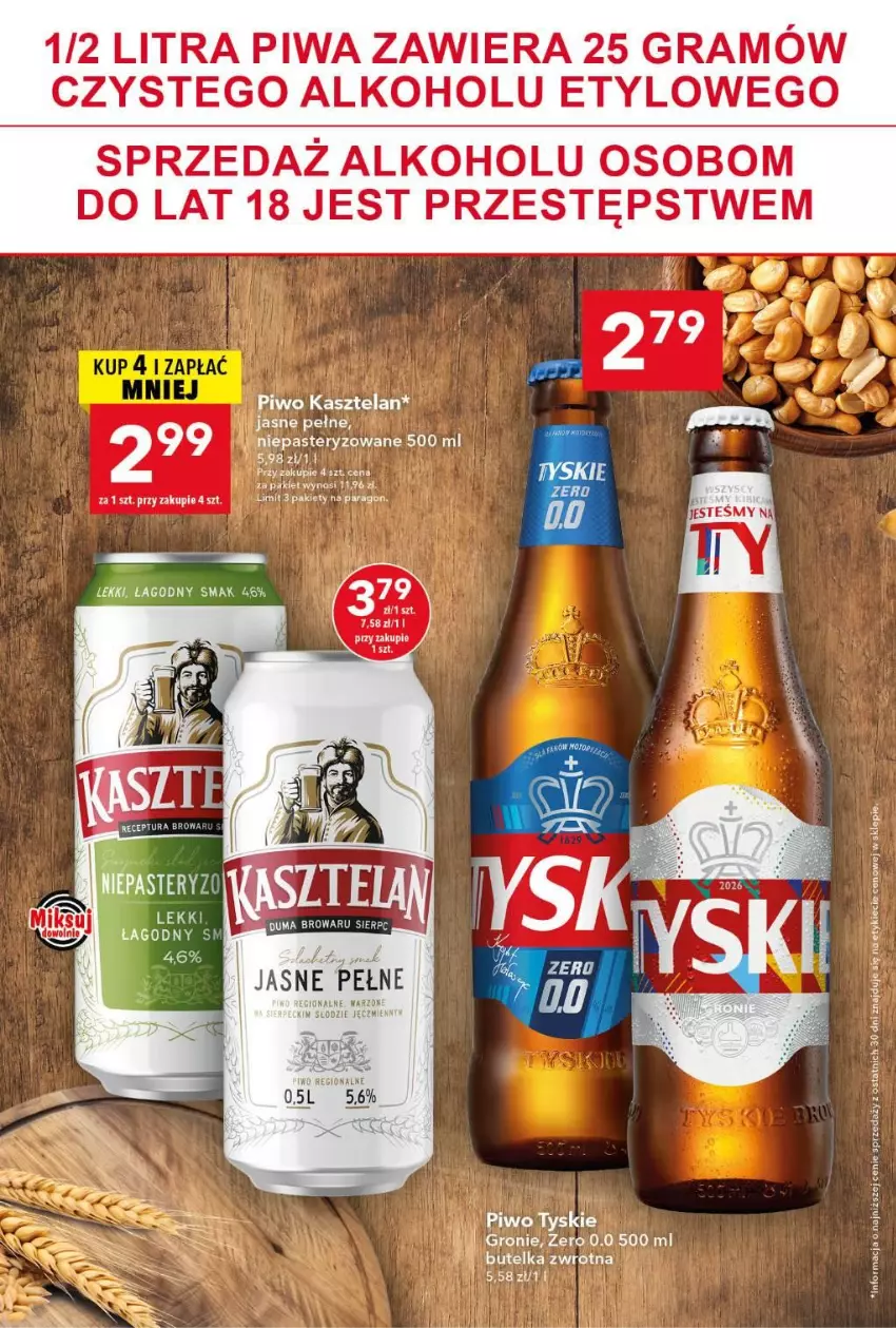 Gazetka promocyjna Lewiatan - Gazetka ogólnopolska - ważna 02.07 do 08.07.2026 - strona 10 - produkty: Gra, Kasztelan, Piwa, Piwo, Ser, Tyskie