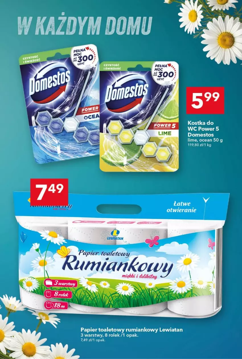 Gazetka promocyjna Lewiatan - Gazetka ogólnopolska - ważna 02.07 do 08.07.2026 - strona 12 - produkty: Domestos, Kostka do wc, Papier, Papier toaletowy, Rum