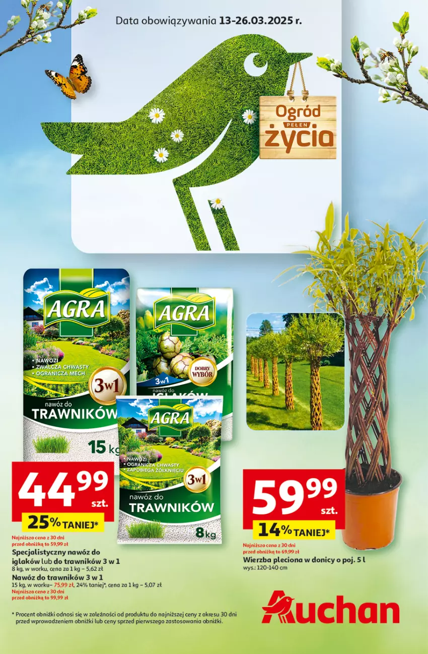 Gazetka promocyjna Auchan - Ogród pełen życia Hipermarket - ważna 13.03 do 26.03.2025 - strona 1 - produkty: Gra, Nawóz