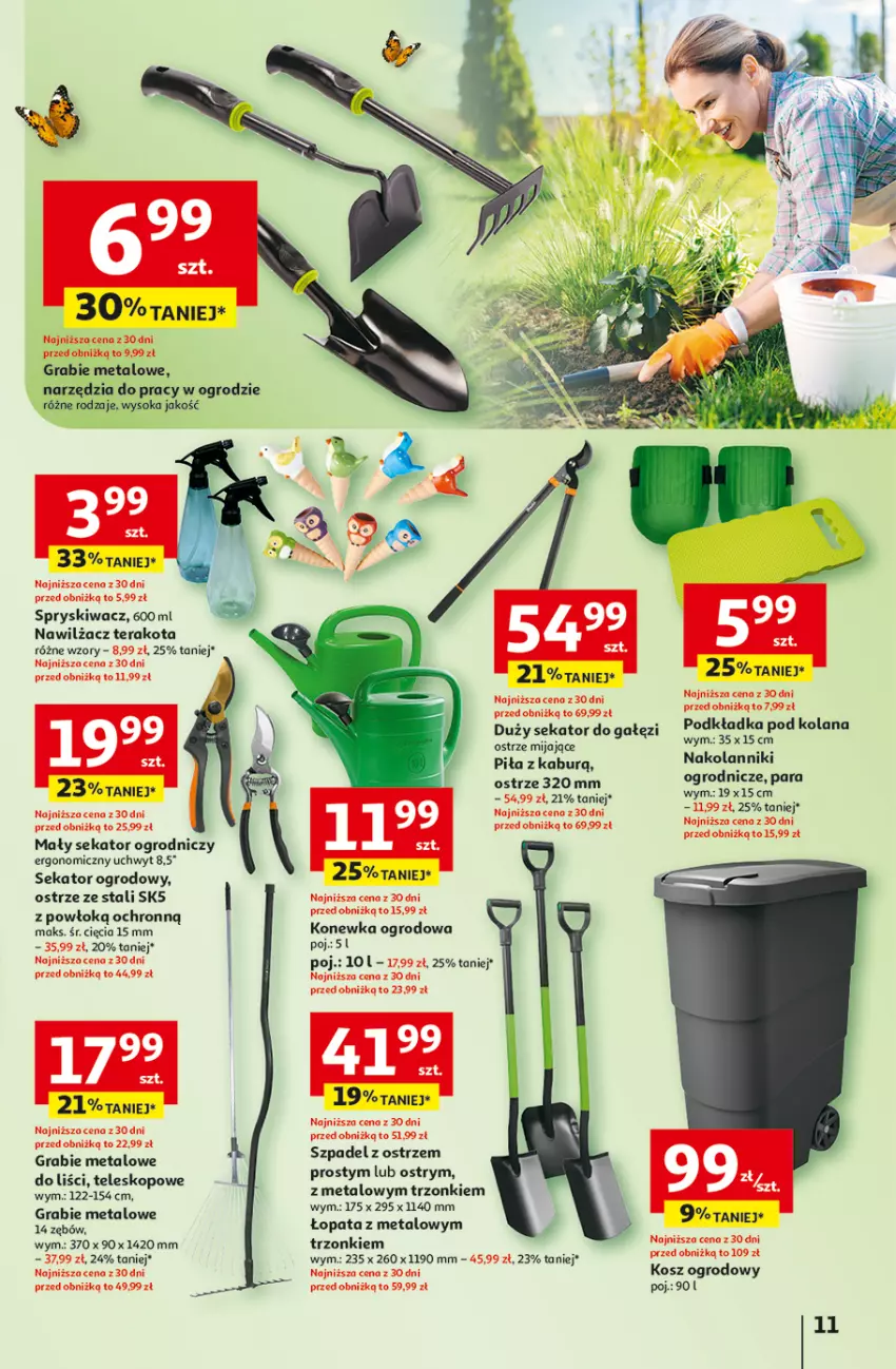 Gazetka promocyjna Auchan - Ogród pełen życia Hipermarket - ważna 13.03 do 26.03.2025 - strona 11 - produkty: Gra, Konewka, Kosz, LANA, Podkład, Podkładka, Sekator, Sok, Teleskop, Tera