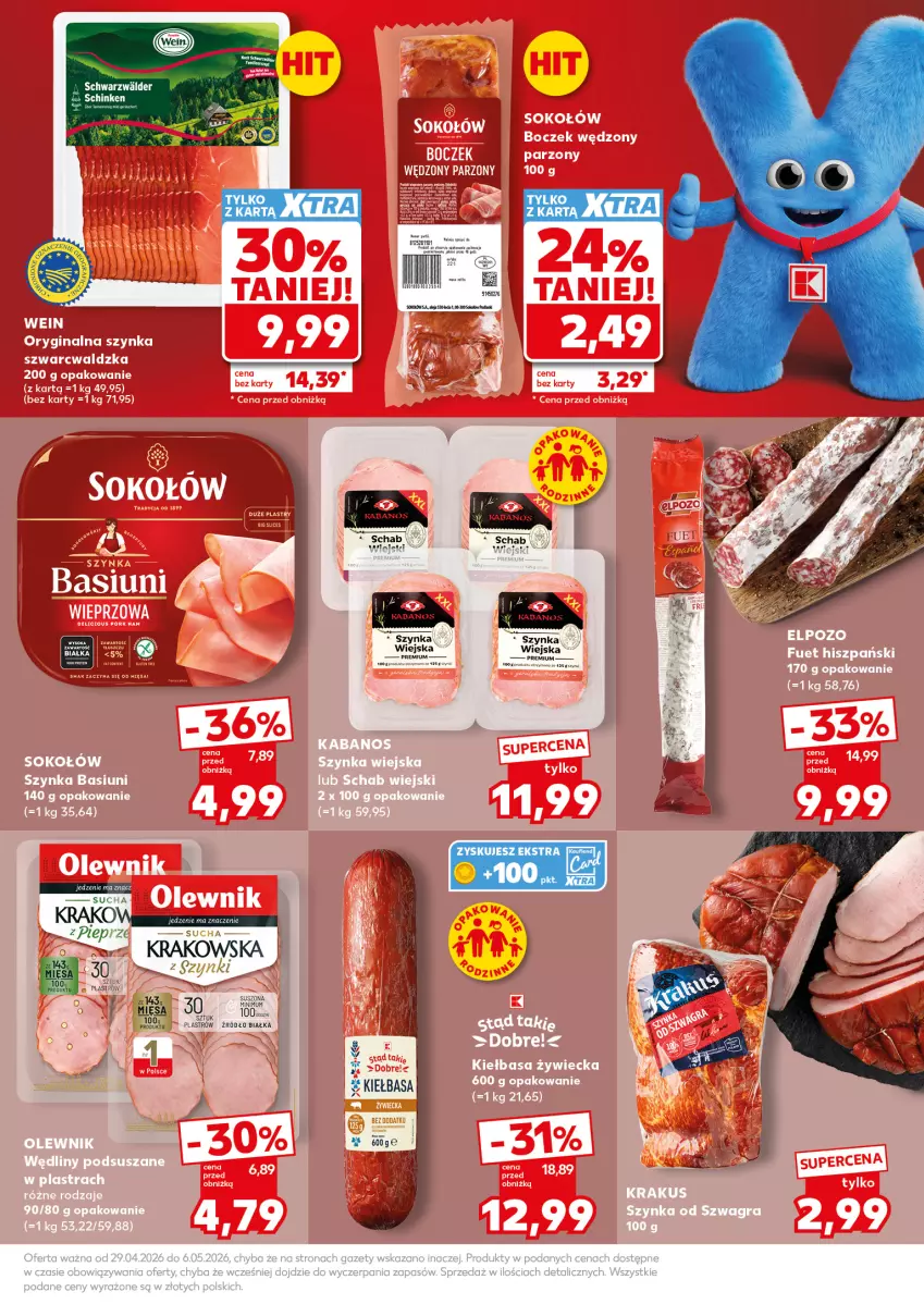 Gazetka promocyjna Kaufland - Mocny Start - ważna 04.05 do 06.05.2026 - strona 23 - produkty: Kabanos, Sok, Szynka