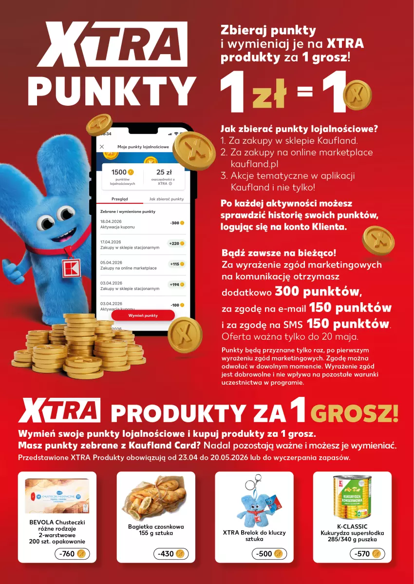 Gazetka promocyjna Kaufland - Mocny Start - ważna 04.05 do 06.05.2026 - strona 4 - produkty: Bagietka, Bagietka czosnkowa, Brelok do kluczy, Chusteczki, Gra, Kukurydza