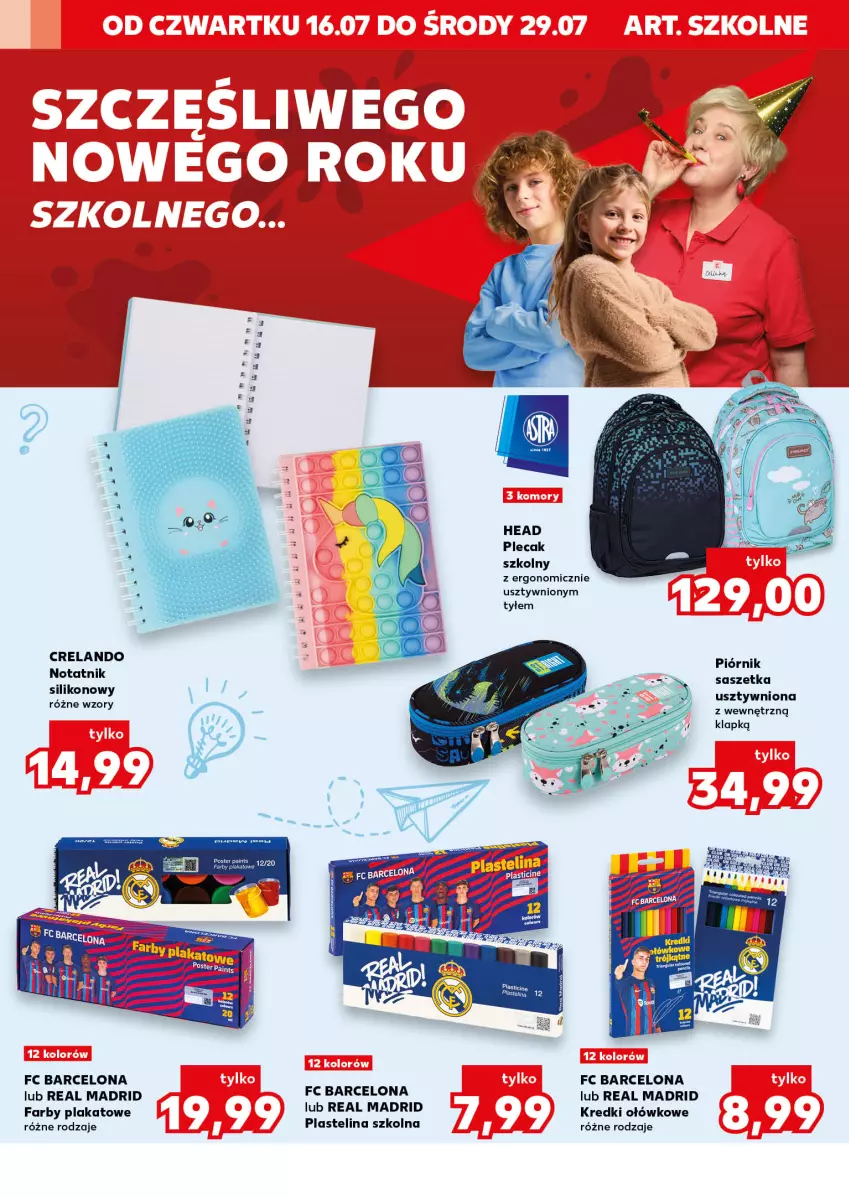 Gazetka promocyjna Kaufland - Kaufland - ważna 16.07 do 29.07.2026 - strona 12 - produkty: Fa, Piórnik, Plastelina, Plecak