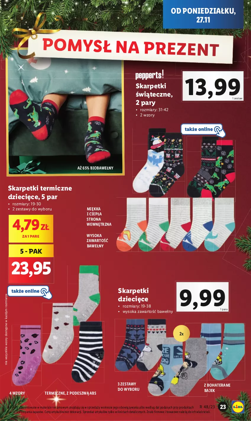 Gazetka promocyjna Lidl - GAZETKA - ważna 27.11 do 02.12.2023 - strona 25 - produkty: Dzieci, Karp, Skarpetki, Sok, Tera