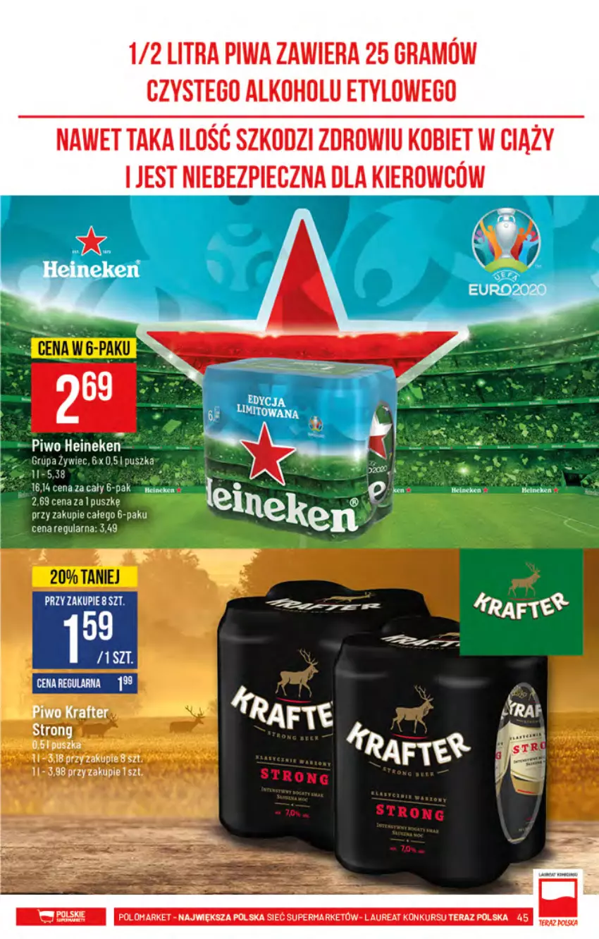 Gazetka promocyjna PoloMarket - Gazetka pomocyjna - ważna 07.07 do 13.07.2021 - strona 45 - produkty: Gra, Heineken, Piec, Piwa