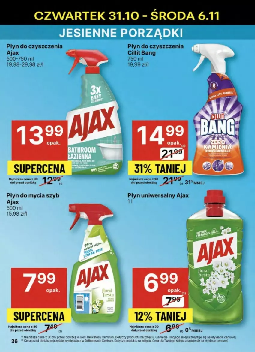 Gazetka promocyjna Delikatesy Centrum - ważna 31.10 do 06.11.2024 - strona 30 - produkty: Ajax, Cillit Bang, Jaja, Płyn do mycia, Rum