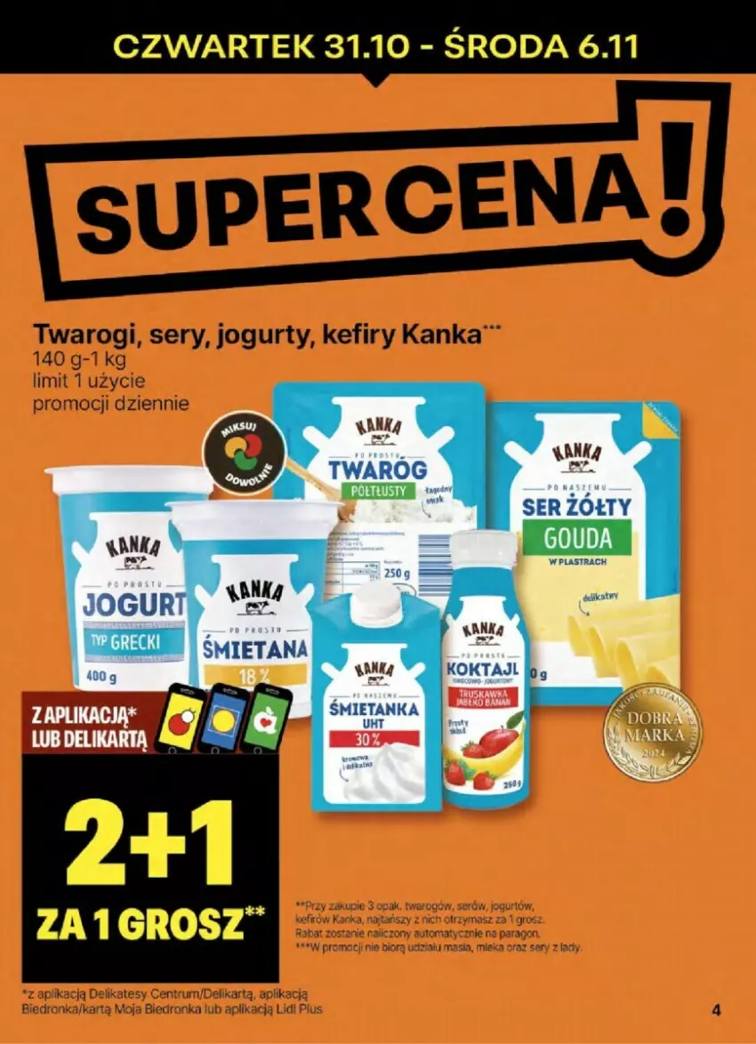 Gazetka promocyjna Delikatesy Centrum - ważna 31.10 do 06.11.2024 - strona 34 - produkty: Jogurt, Kefir, Rum, Ser