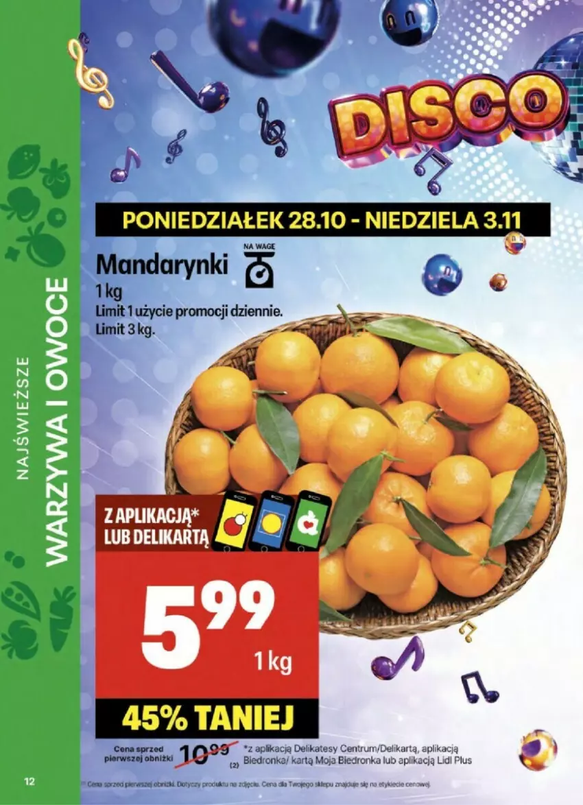 Gazetka promocyjna Delikatesy Centrum - ważna 31.10 do 06.11.2024 - strona 4 - produkty: Mandarynki, Rum